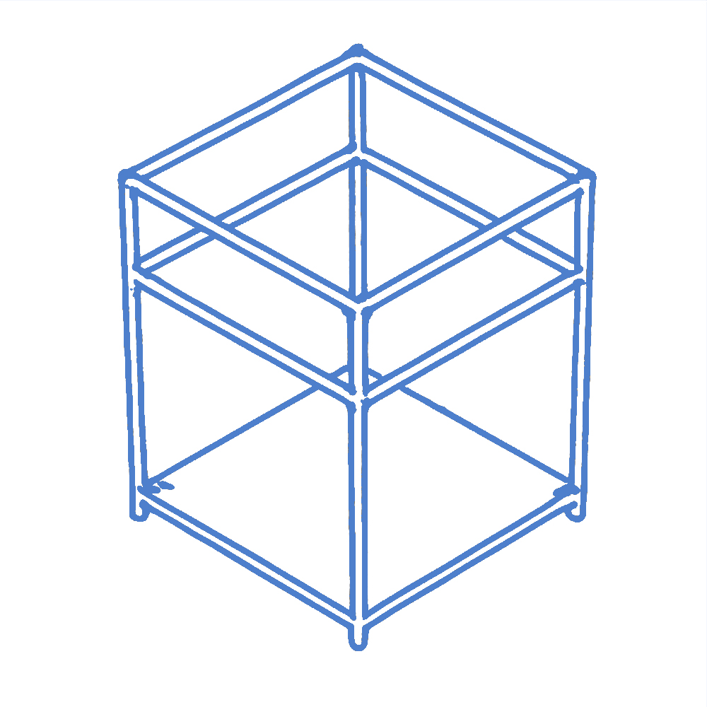 3D Printer Frame Blue