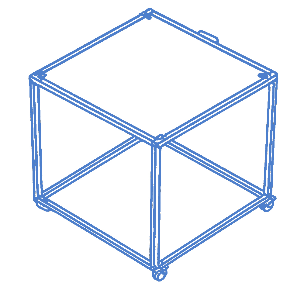 Aluminum Small Cart Blue