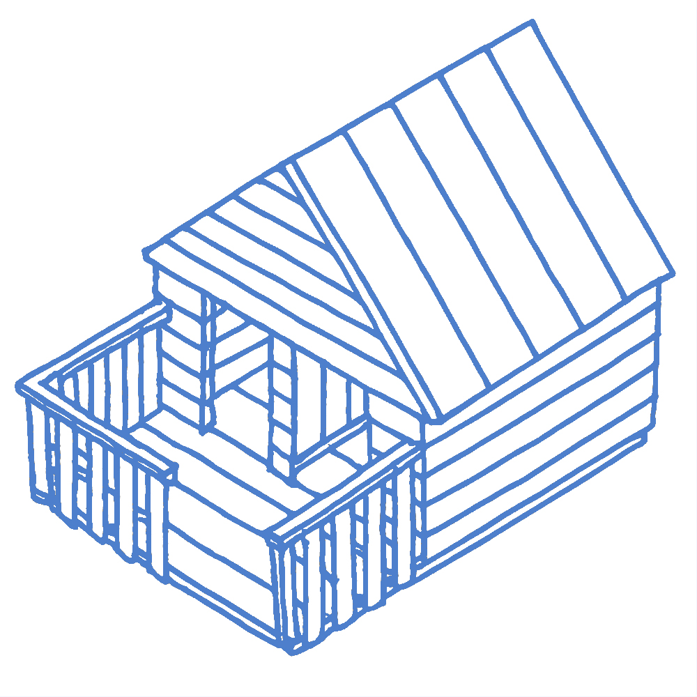 Double Dog House Blue