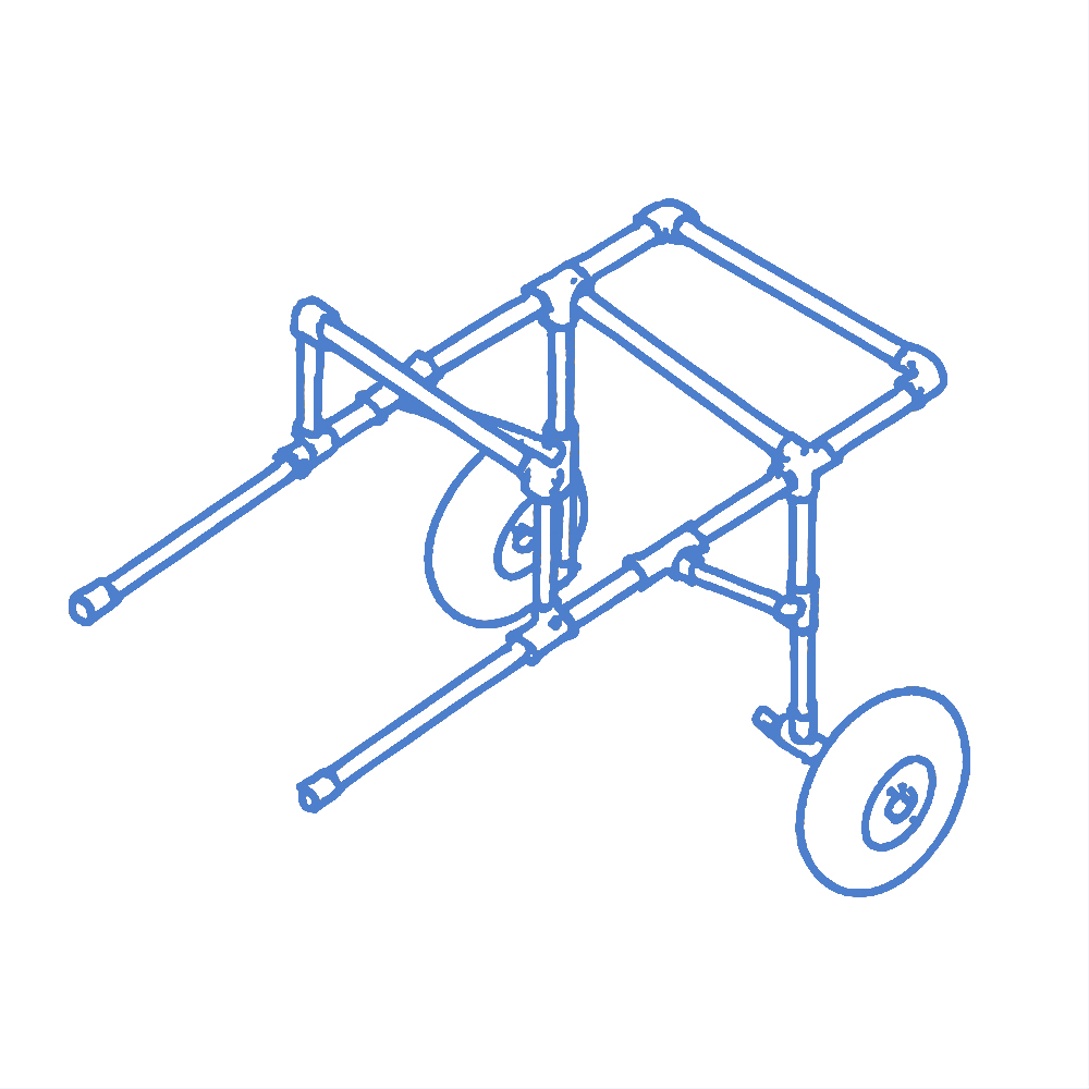 Medium Sized Dog Wheel Chair Blue