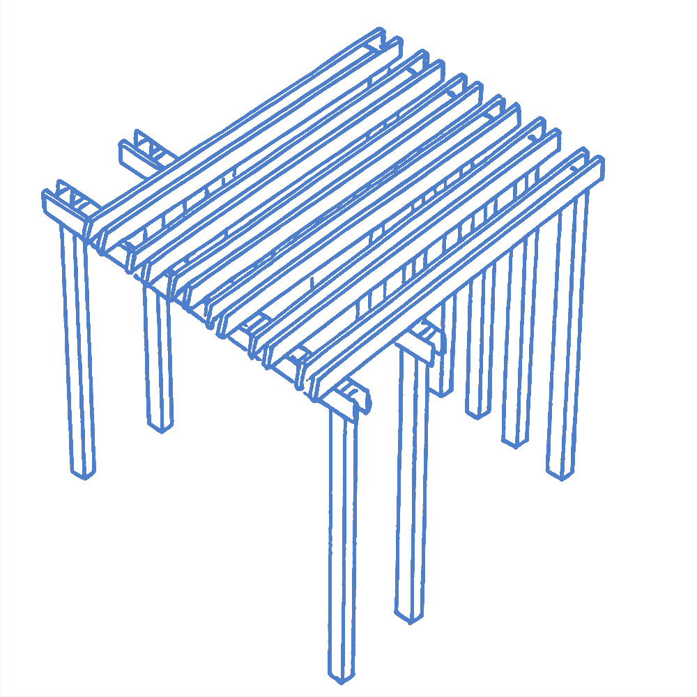 Modern Pergola Blue