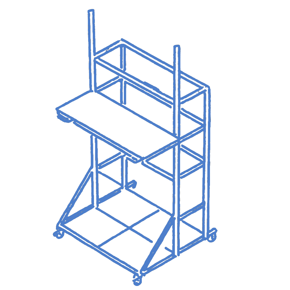 Organizer Cart Blue