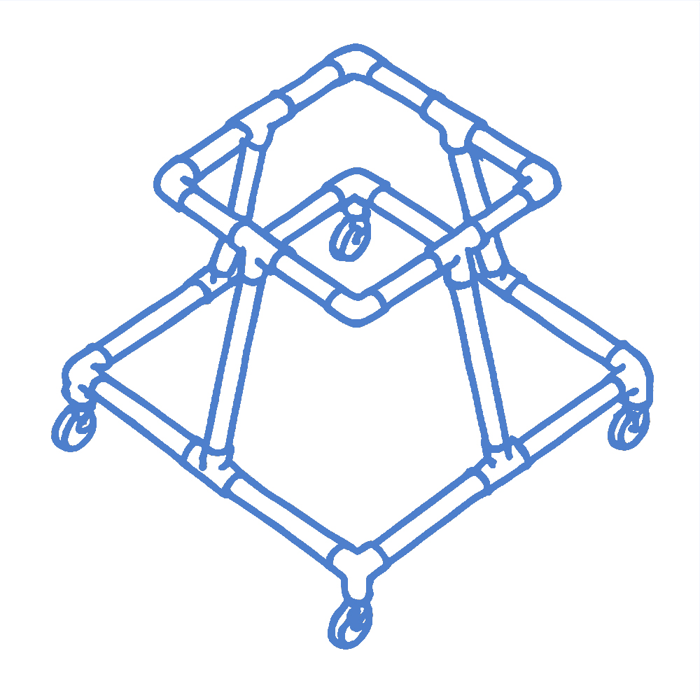 PVC Baby Walker Blue