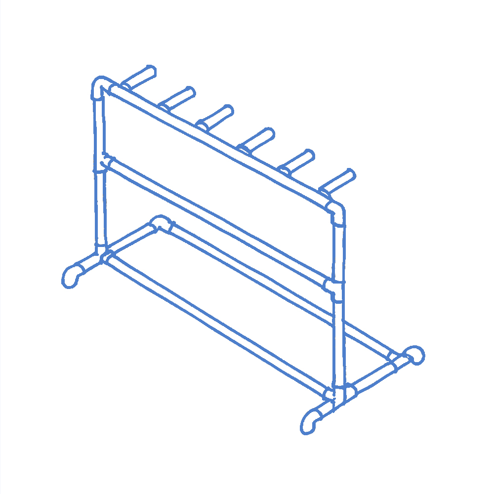 PVC Guitar Rack Blue