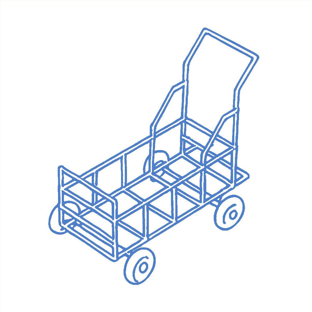 PVC Utility Cart Blue