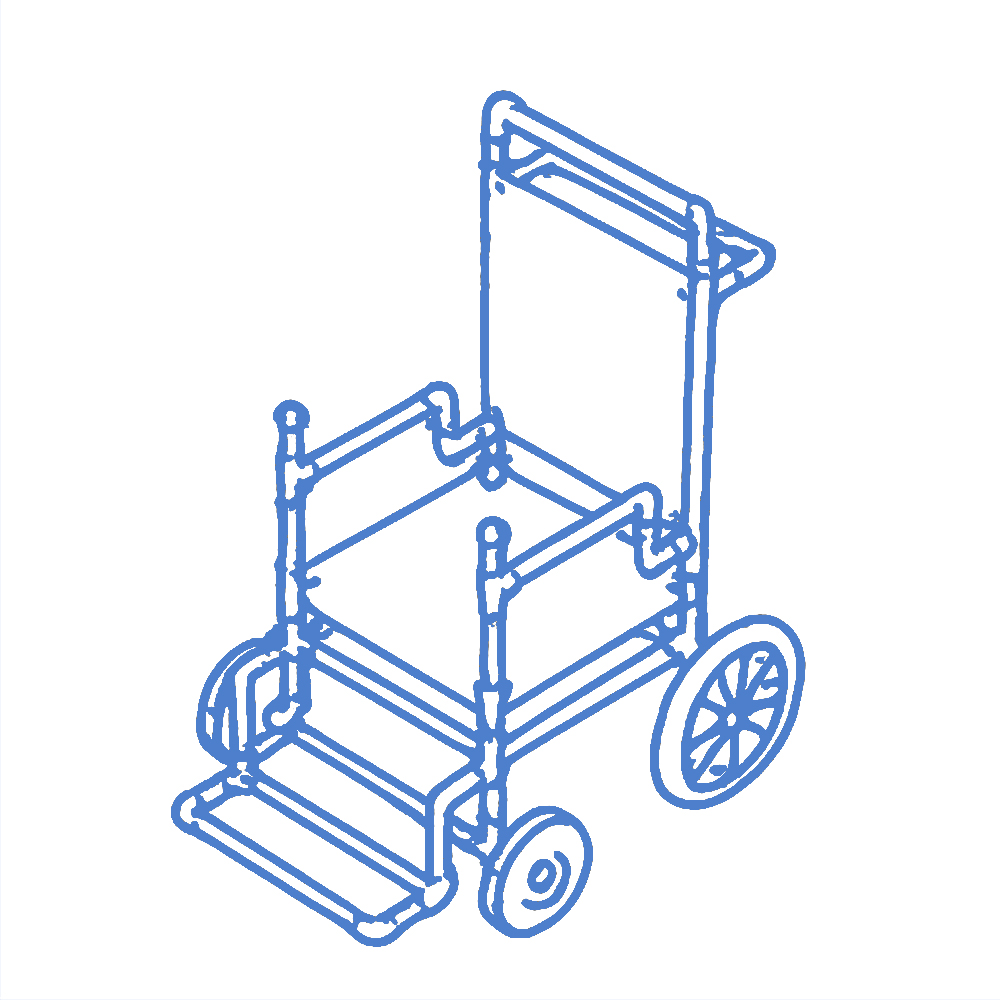 PVC Wheel Chair Blue