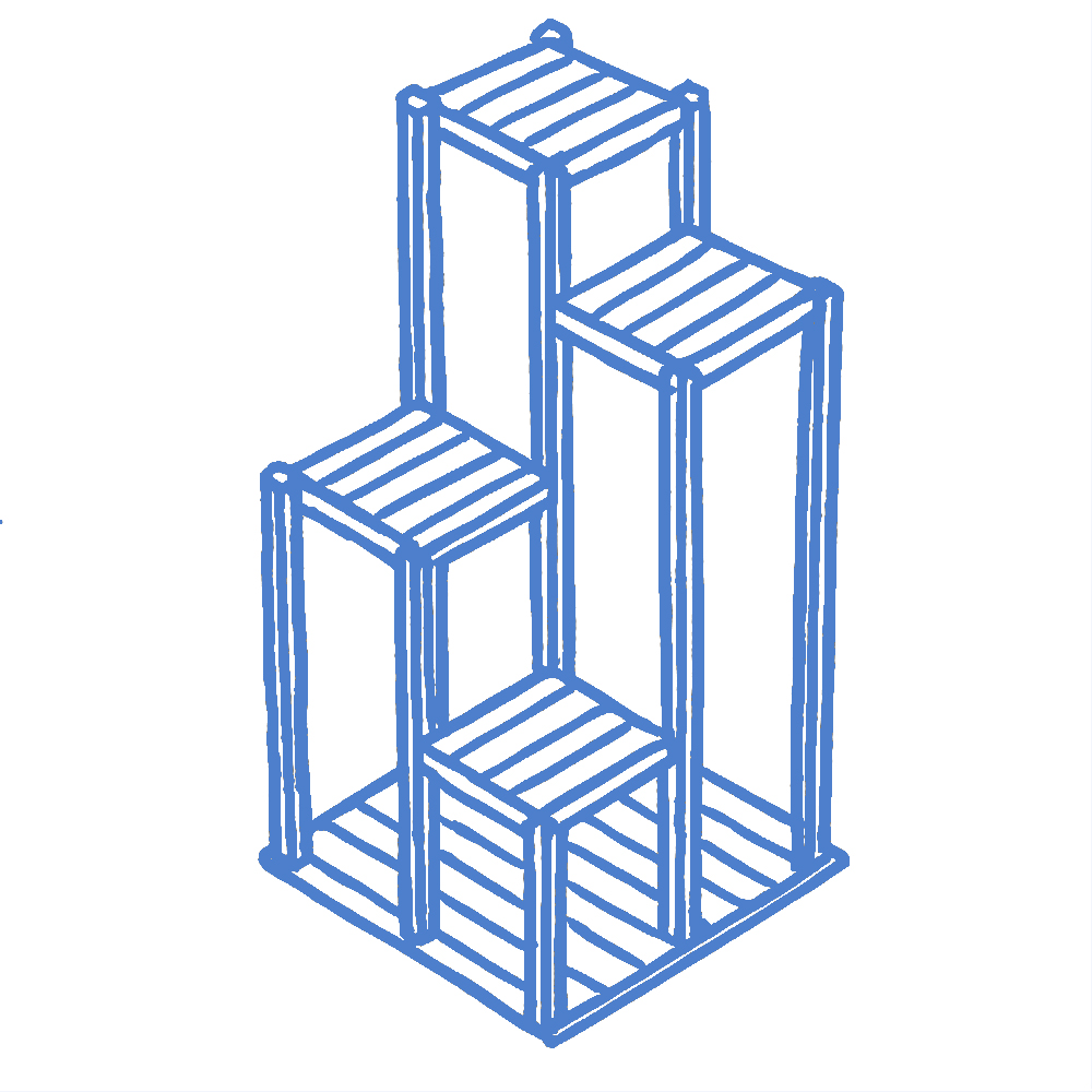 Plant Stands Blue