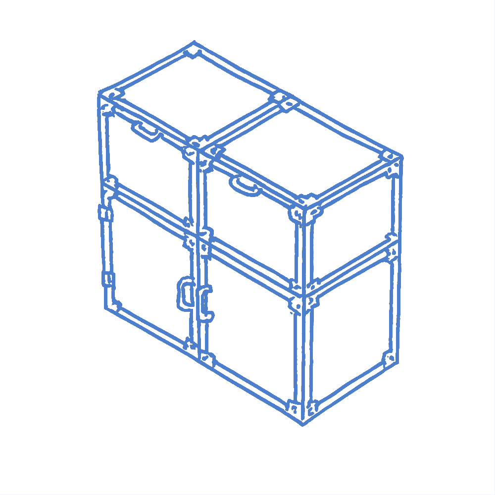 Simple 8020 Cabinet Blue
