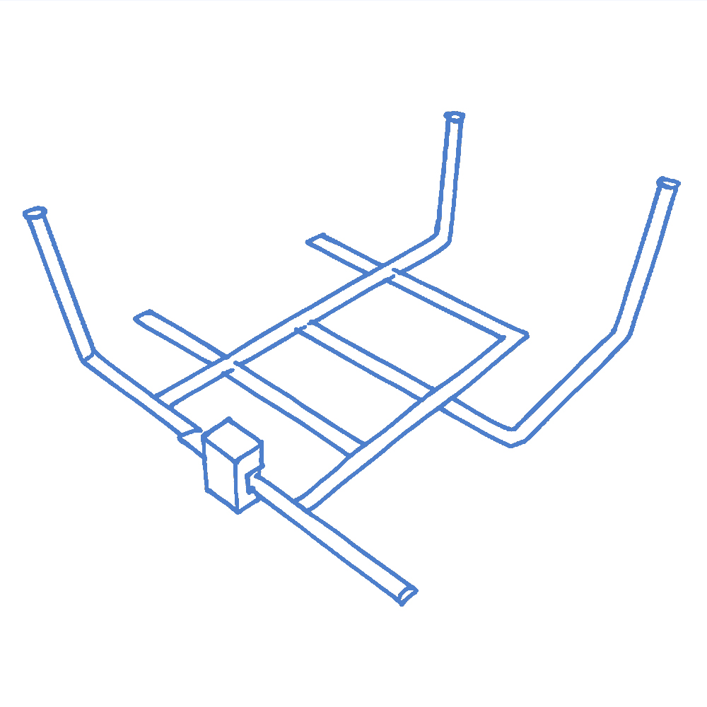 Small Room HVAC Duct System Blue