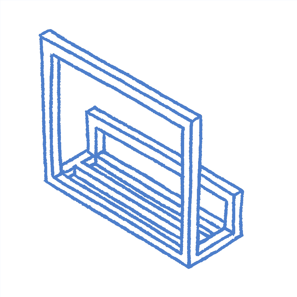 Wall Wooden Plant Shelf Blue