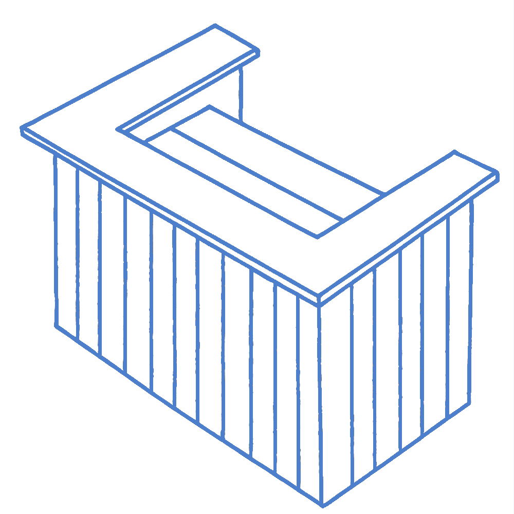 Wooden Bar Blue