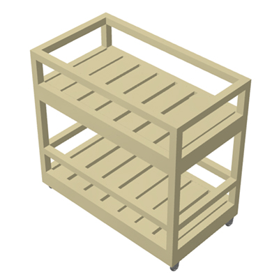 Wooden Utility Cart