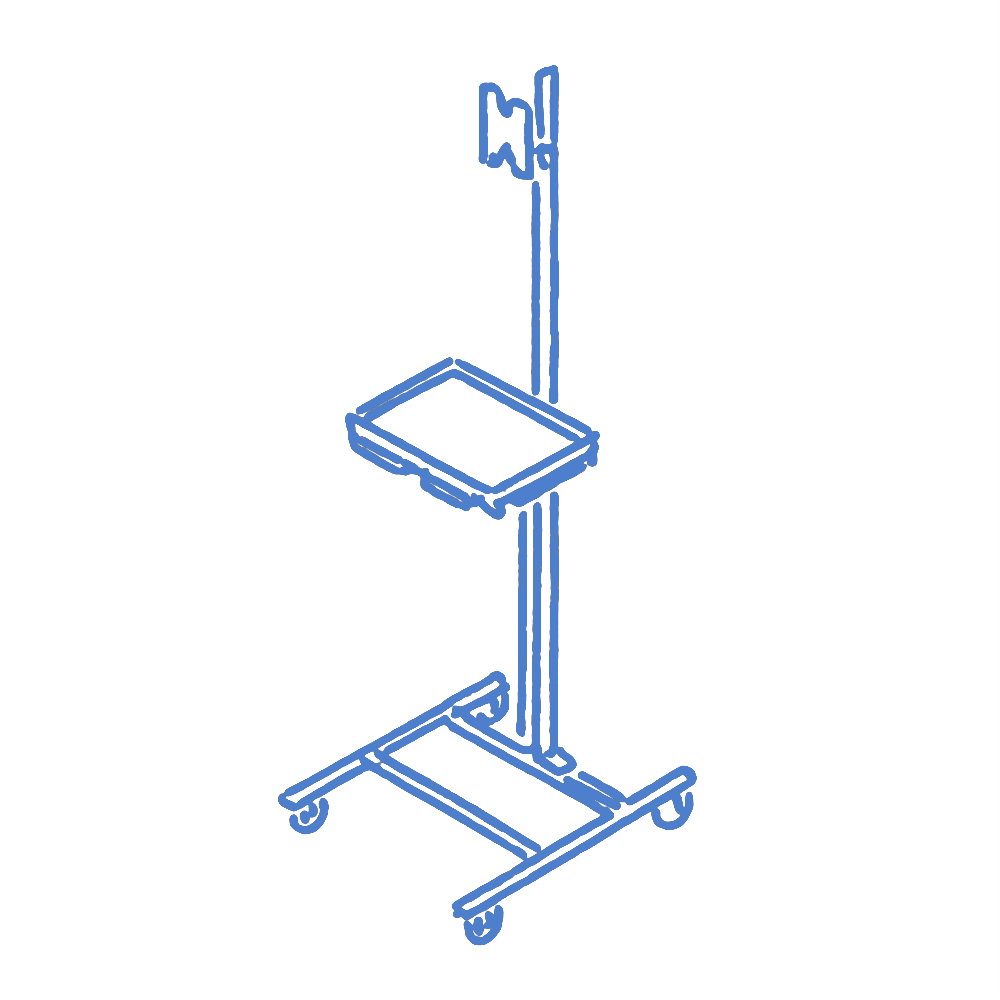 Aluminum Desk Blue